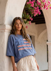 American Belle Washed Terry Pullover - Westly