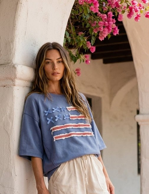 American Belle Washed Terry Pullover - Westly