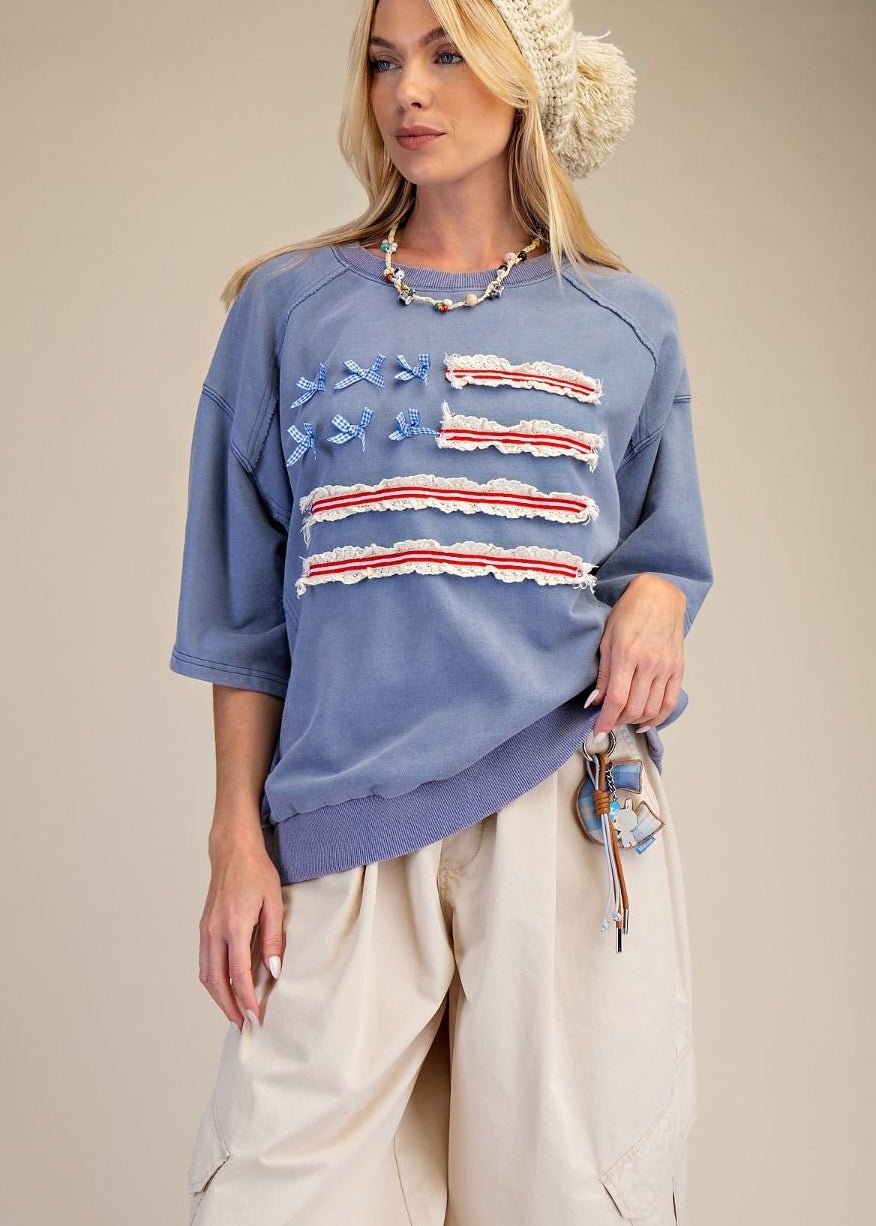 American Belle Washed Terry Pullover - Westly