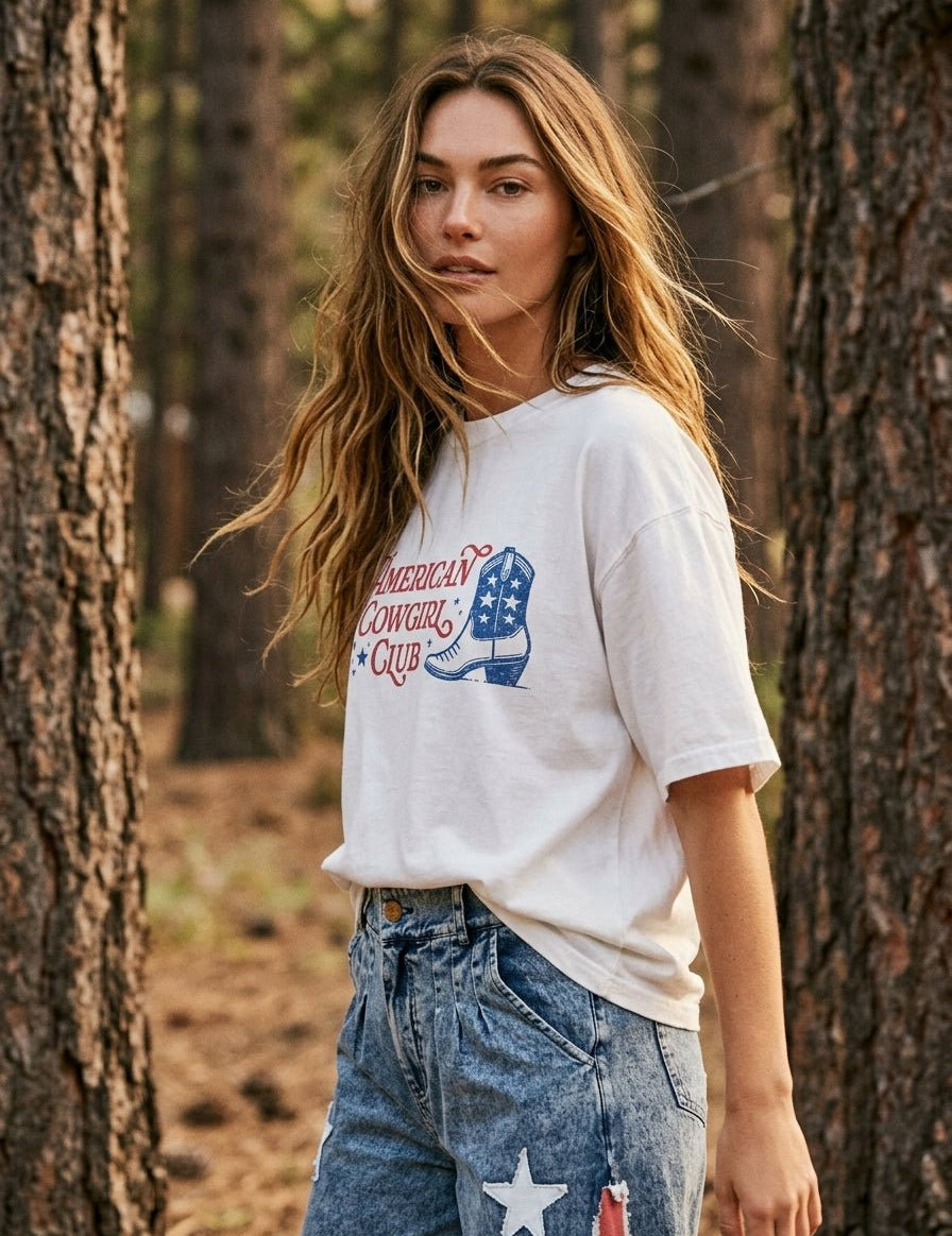 American Cowgirl Club Graphic Tee - Westly