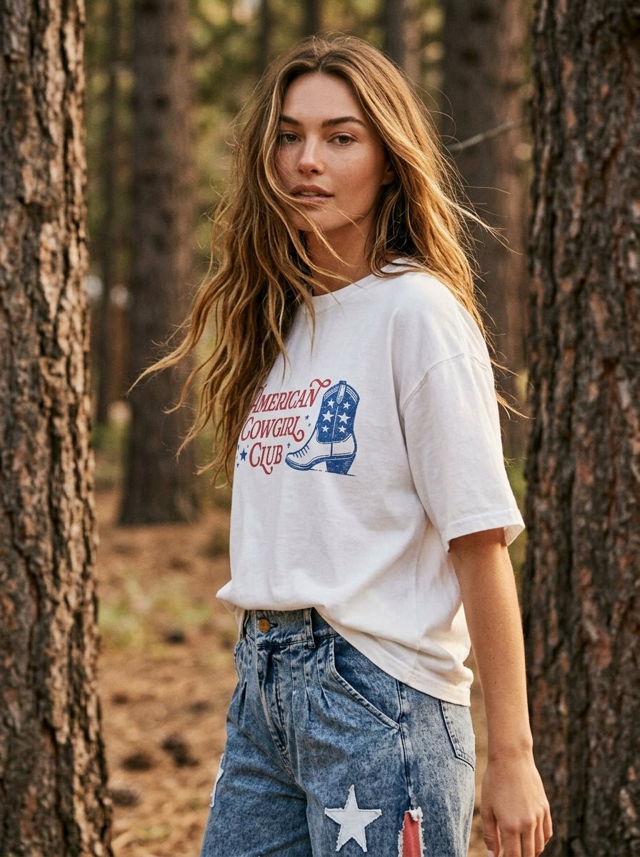 American Cowgirl Club Graphic Tee - Westly