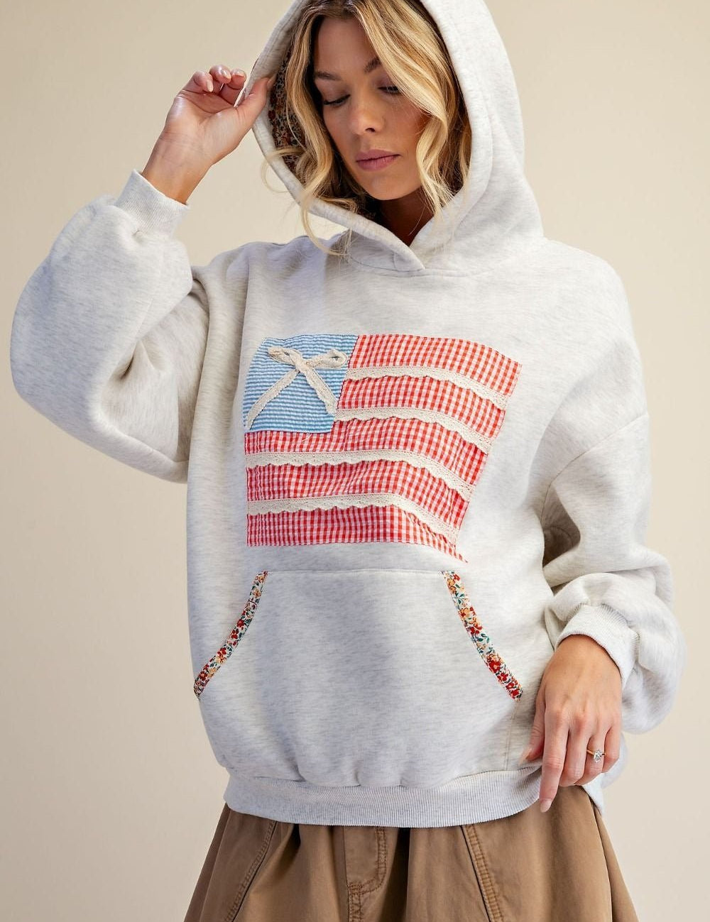 American Girl Patchwork Hoodie - Westly