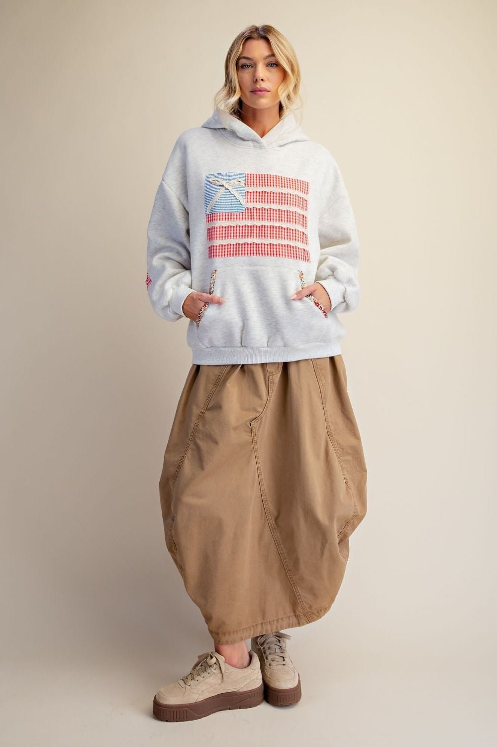 American Girl Patchwork Hoodie - Westly