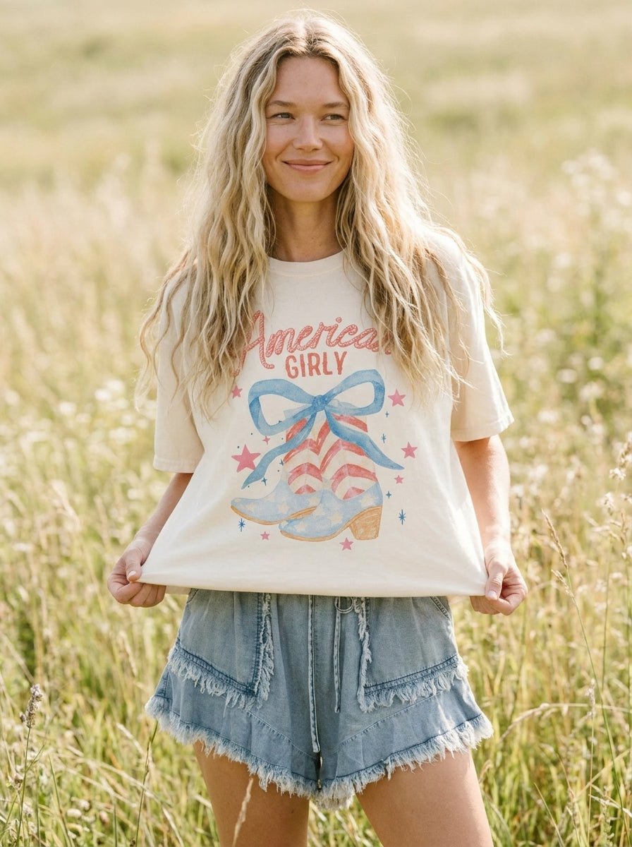 American Girly Oversized Graphic Tee - Westly