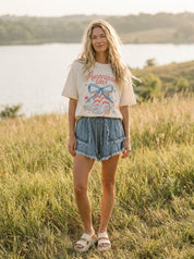 American Girly Oversized Graphic Tee - Westly