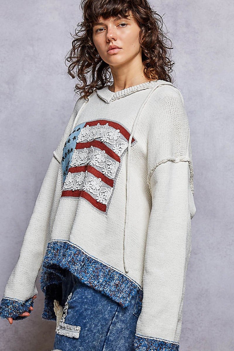 American Honey Chenille Hooded Knit Sweater - Westly