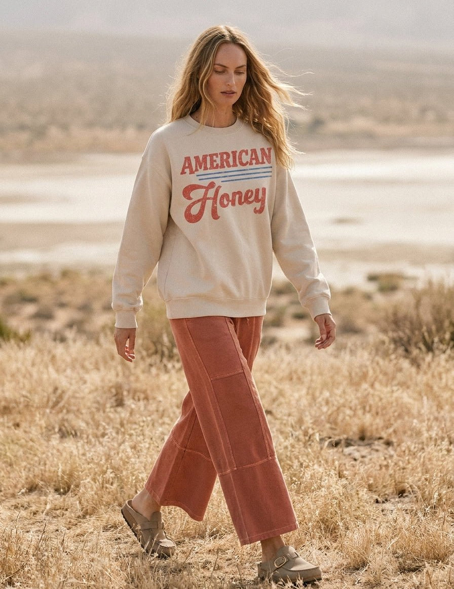American Honey Oversized Graphic Sweatshirt - Westly