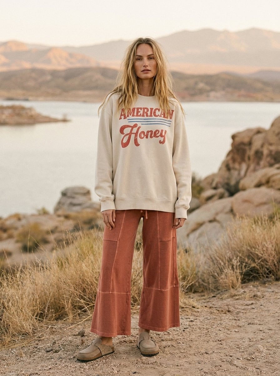 American Honey Oversized Graphic Sweatshirt - Westly