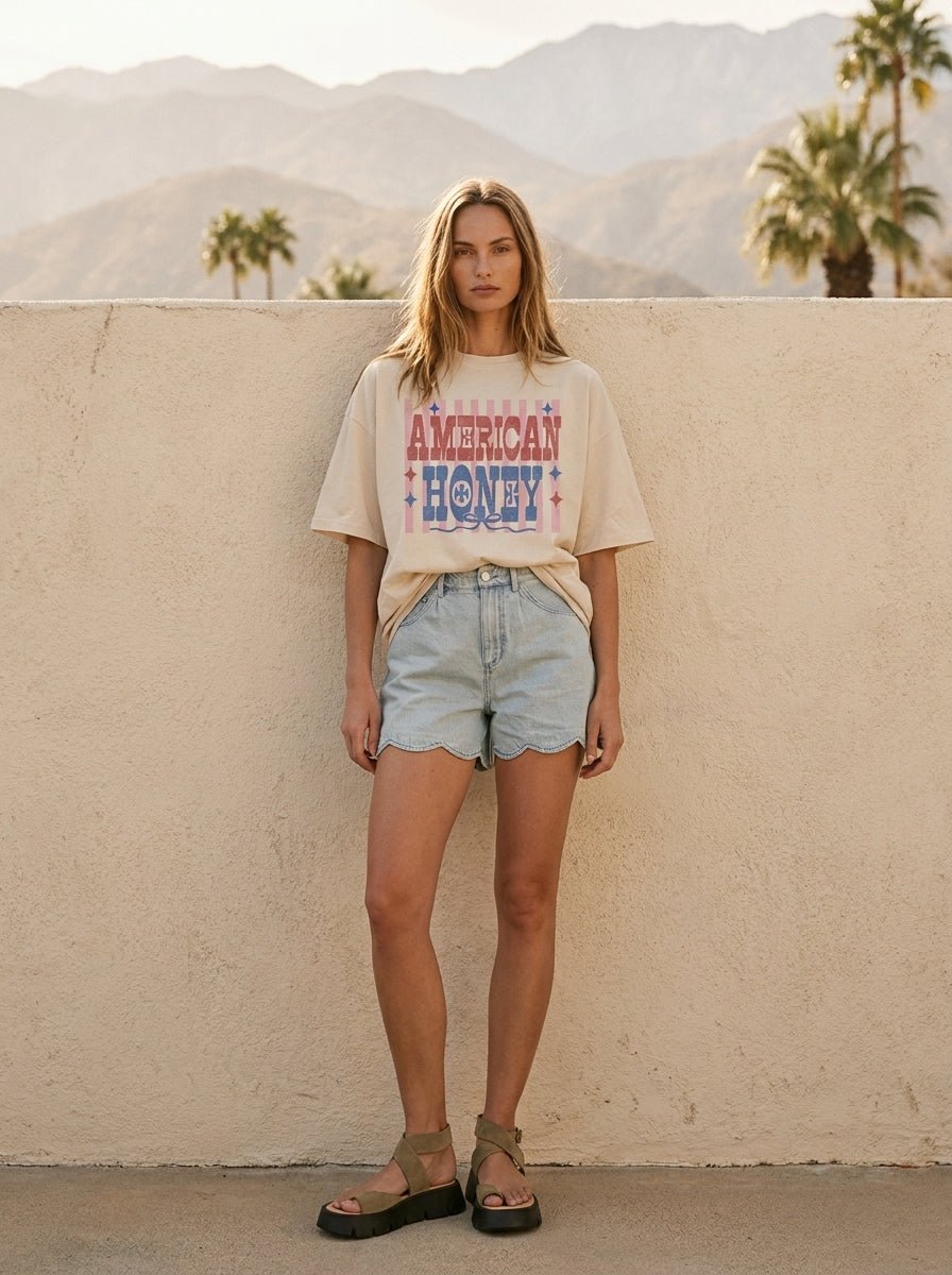 American Honey Oversized Graphic Tee - Westly