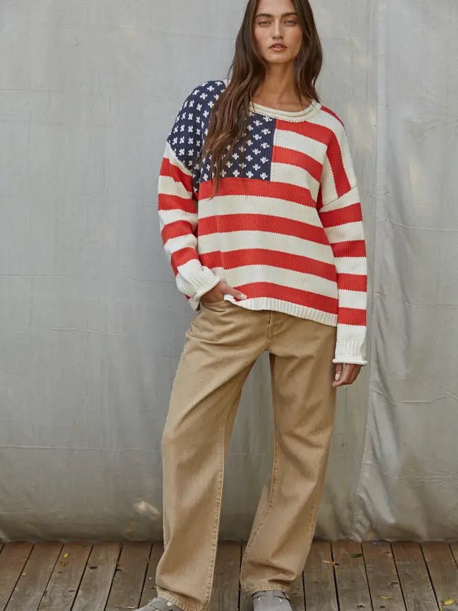 American Muse Flag Sweater - Westly