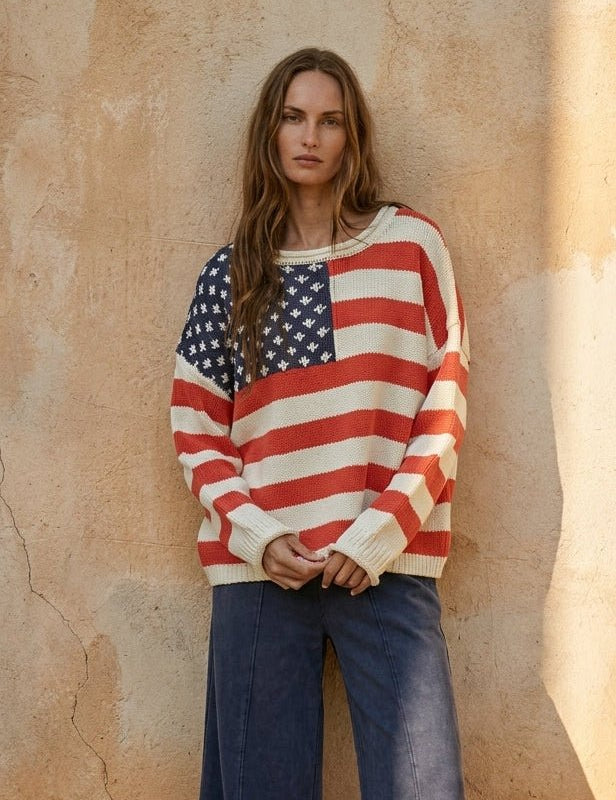 American Muse Flag Sweater - Westly