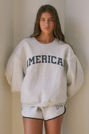American Standard Oversized Graphic Sweatshirt - Westly