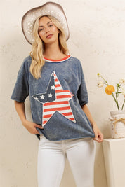 Americana Vintage Star Patch Tee - Westly
