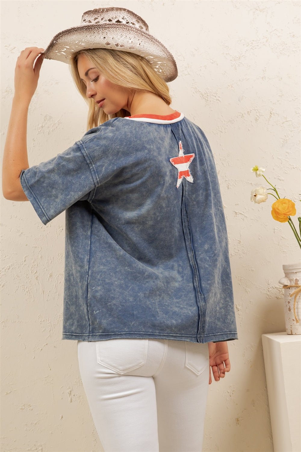 Americana Vintage Star Patch Tee - Westly