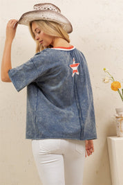 Americana Vintage Star Patch Tee - Westly