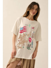 Americana Western Graphic Oversized Tee - Westly