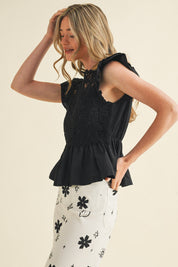 Amorette Flutter Sleeve Blouse - Westly