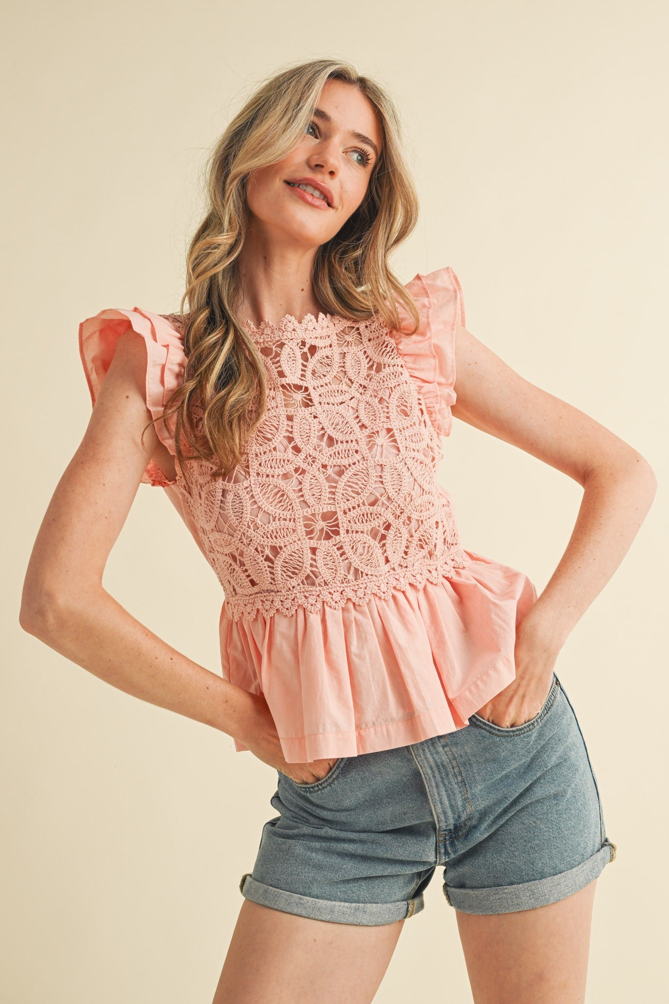 Amorette Flutter Sleeve Blouse - Westly