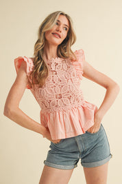 Amorette Flutter Sleeve Blouse - Westly