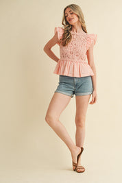 Amorette Flutter Sleeve Blouse - Westly
