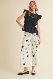 Amorette Flutter Sleeve Blouse - Westly