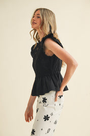 Amorette Flutter Sleeve Blouse - Westly