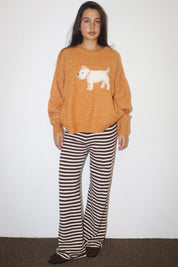 Angus Westie Knit Sweater - Camel