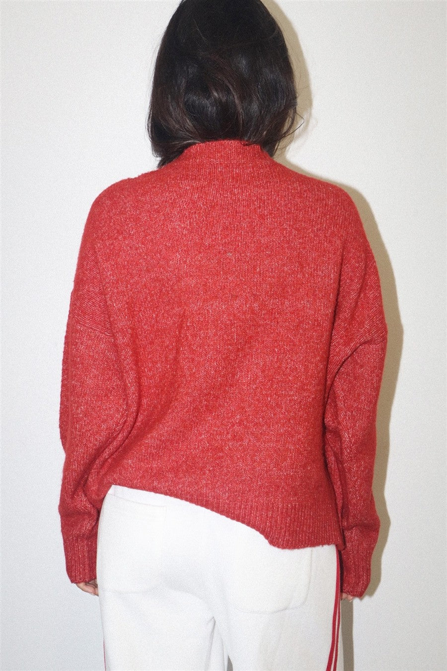 Angus Westie Knit Sweater - Vintage Red