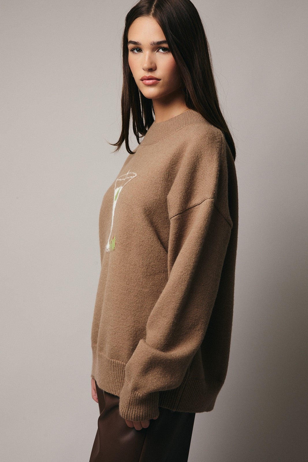 Aperitif Martini Mock Neck Sweater - Mocha