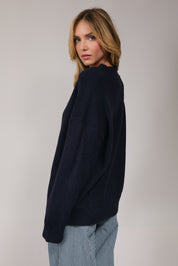Aperitif Martini Mock Neck Sweater - Navy