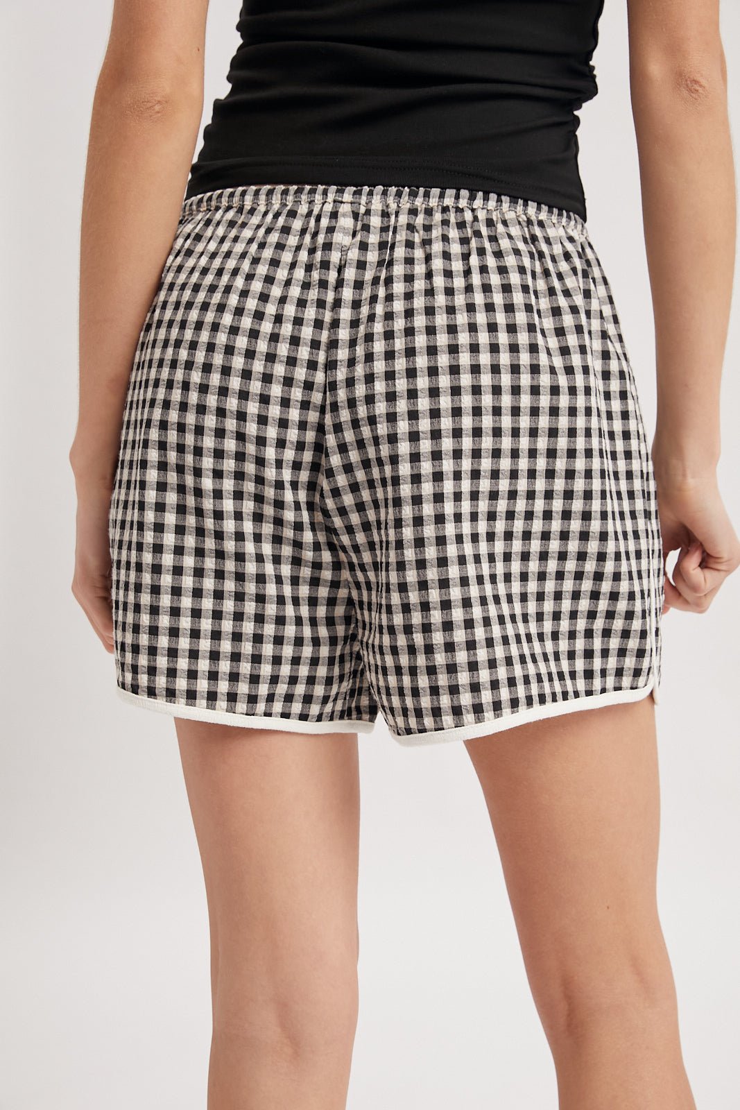 Arden Contrast Gingham Shorts - Westly