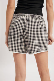 Arden Contrast Gingham Shorts - Westly