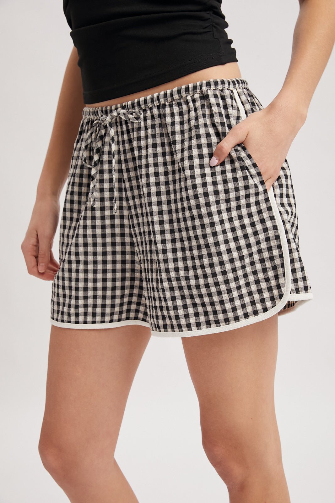 Arden Contrast Gingham Shorts - Westly