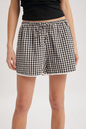 Arden Contrast Gingham Shorts - Westly