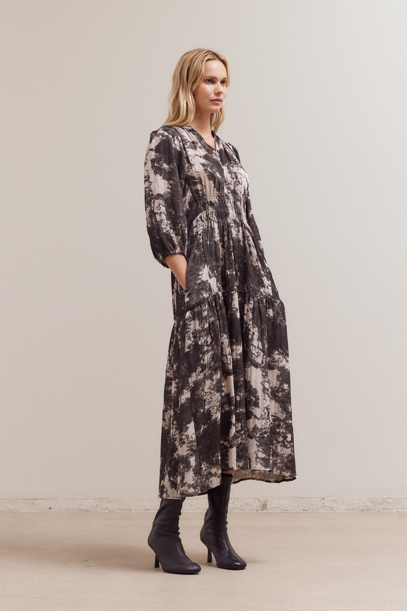 Art School Printed Midi Dress - Westly