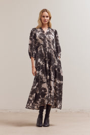 Art School Printed Midi Dress in Slate, photo 7