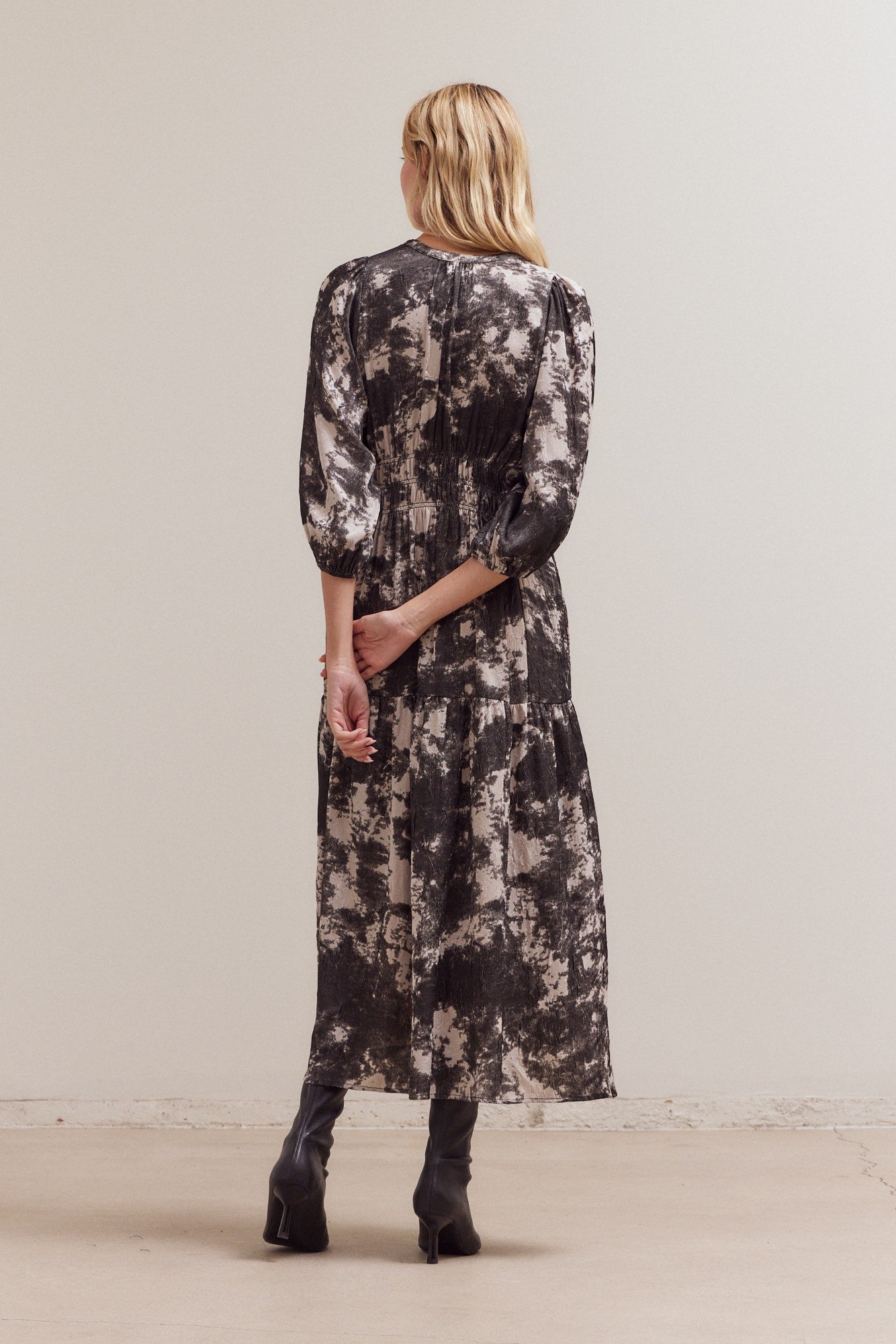 Art School Printed Midi Dress in Slate, photo 11