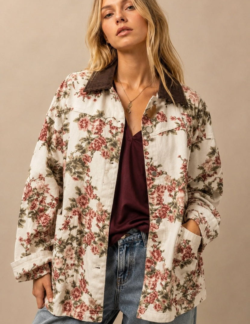 Ashland Vintage Floral Canvas Jacket - Westly