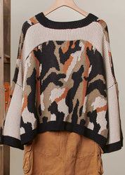 August Camouflage Knit Sweater - Westly