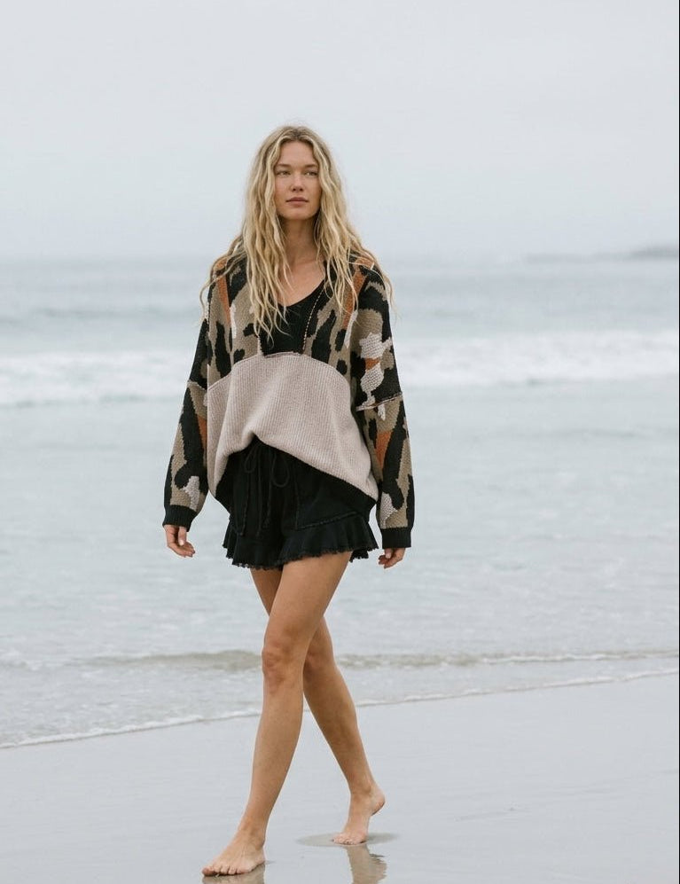 August Camouflage Knit Sweater - Westly