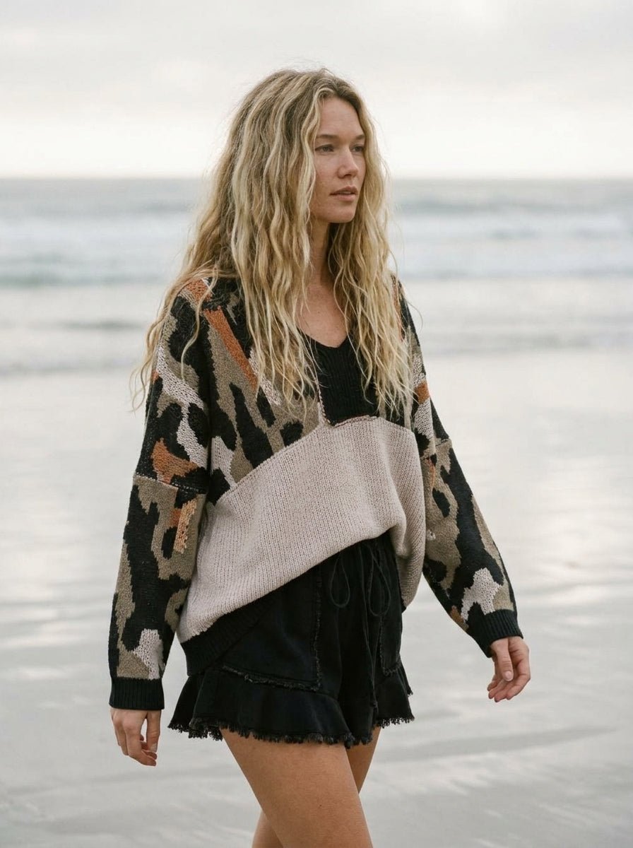 August Camouflage Knit Sweater - Westly