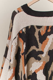 August Camouflage Knit Sweater - Westly