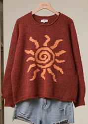 August Sun Embroidered Sweater - Westly