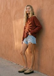 August Sun Embroidered Sweater - Westly
