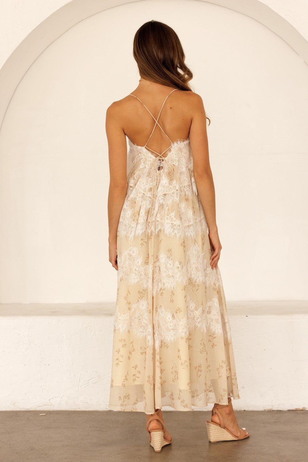 Aurelie Floral Lace Maxi Dress - Westly