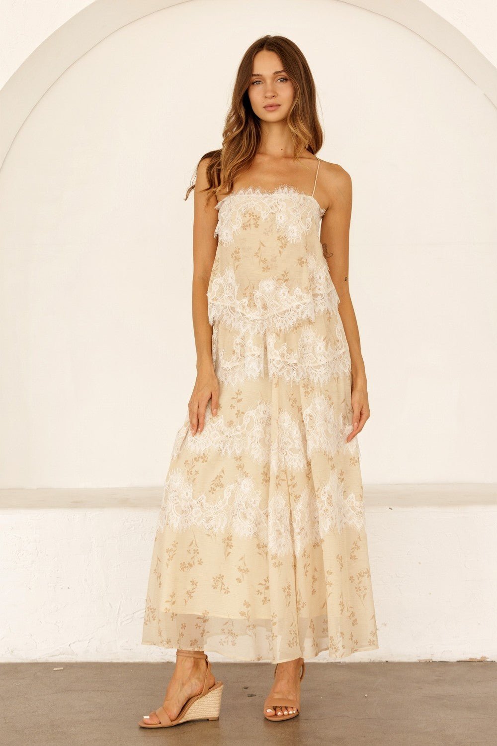Aurelie Floral Lace Maxi Dress - Westly