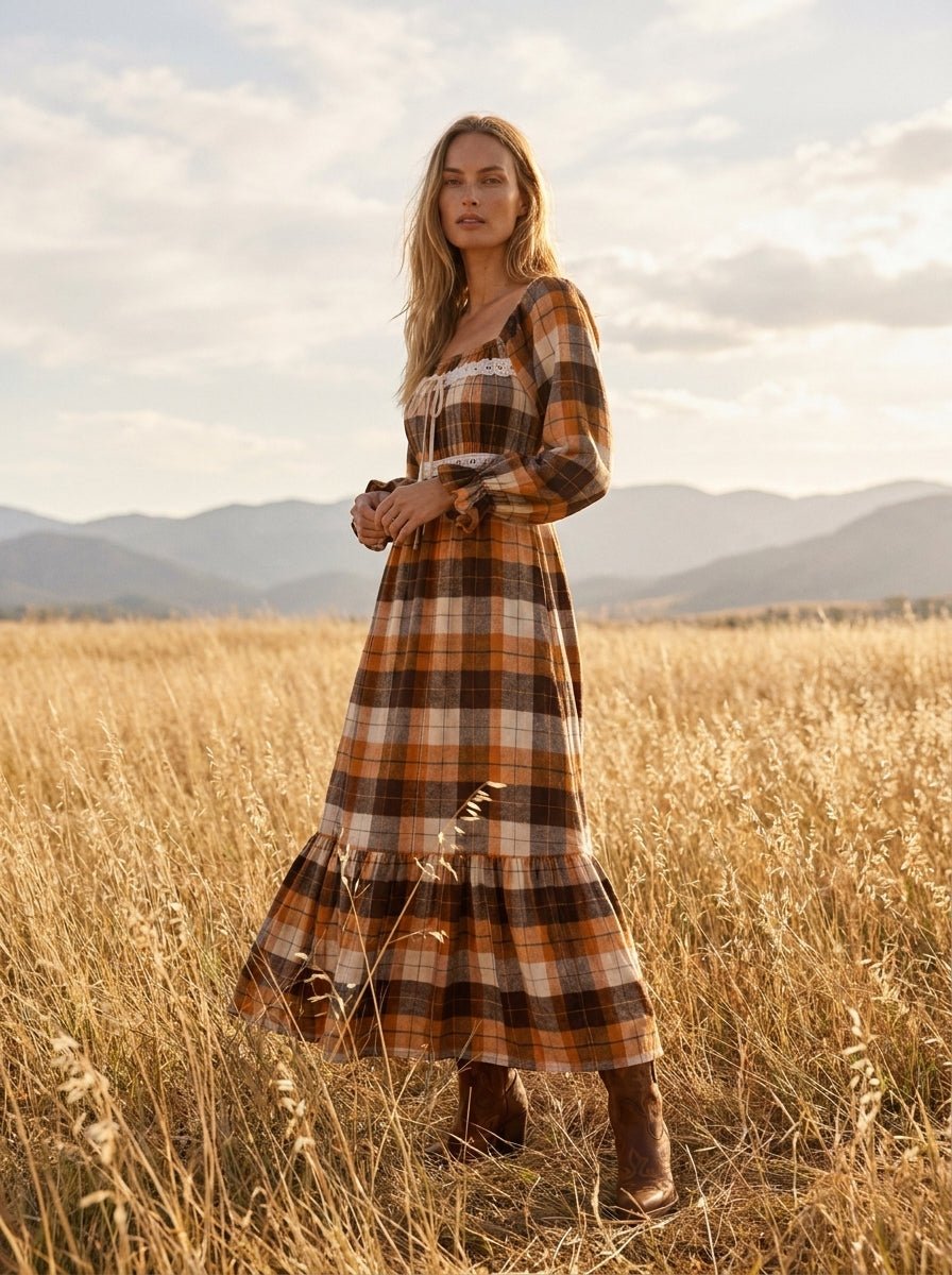 Autumn Almanac Plaid Maxi Dress - Westly