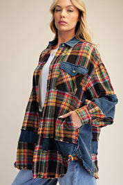Autumn Assembly Self-Fray Mineral Washed Shacket - Westly