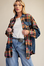 Autumn Assembly Self-Fray Mineral Washed Shacket - Westly