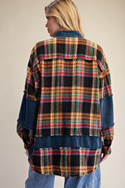 Autumn Assembly Self-Fray Mineral Washed Shacket - Westly